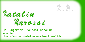 katalin marossi business card